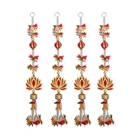 Set mit 5 Lotus- und Hänge-Latkan für Diwali, Heimdekoration