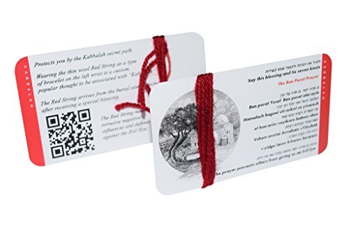 Red String Bracelet from Authentic Wool Original Kabbalah Evil Eye Protection From Israel Blessed Rachel Tomb for Good Luck Set Of 2 + Certificate of blessing