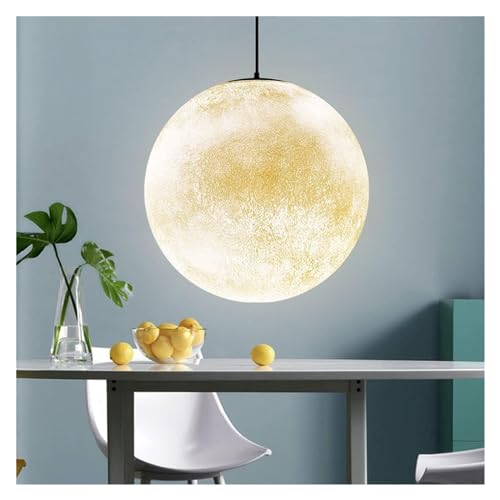 Lámpara colgante de luna 3D y lámpara de techo para pasillo o mesita de noche en casa 5