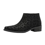 Zotixvox Men's Leopard Print Chelsea Ankle Boots, Side...