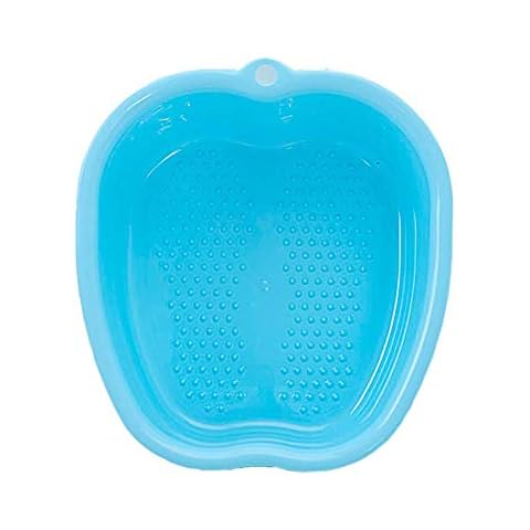 Large Plastic Foot Basin Foot Bath Spa Tub Foot Massage for Soaking Foot,Toe Nails, and Ankles,Pedicure,Improved Sturdy Portable Foot Tub (Blue) Cover