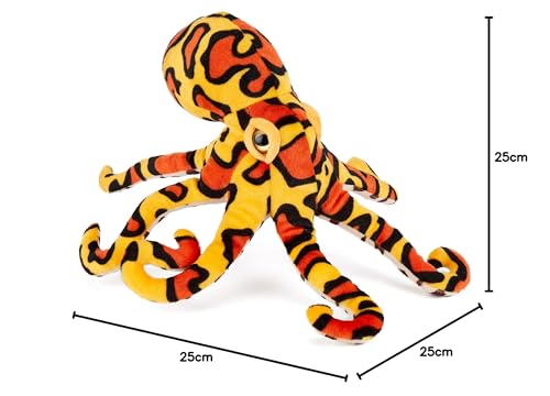 Zappi Co Plüsch Kinder Kuscheltier Weiches Kuschel Plüschtier - Teil der Safari-Tiere-Kollektion, Perfekt für Kinder(25cm)(Tintenfisch)