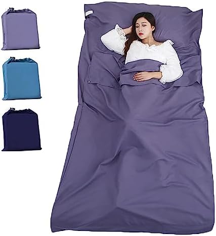 Sleeping Bag Liner Portable Travel Camping Sheets Lightweight and Compact Sleeping Sack Sheets for Adults Comfortable Liners for Traveling Hotel Camping Picnic Hostels Backpacking