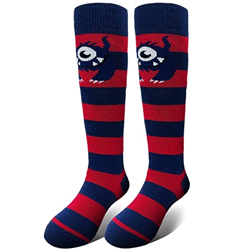 Yepro Kids Ski Socks, Merino Wool Socks For Kids Pattern Warm Socks Knee High Winter Socks Snowboarding Skating Hiking #TOP17