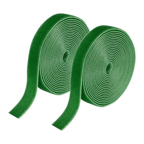 MECCANIXITY Ruban velours 2/5" x 2 verges unilatéral, vert foncé, 2 pcs