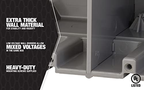 Southwire Msbmmt4G 4 Gang Multi Mount Device Box With Depth Adjustable, Heavy Duty 42Lb, Gray #TOP3