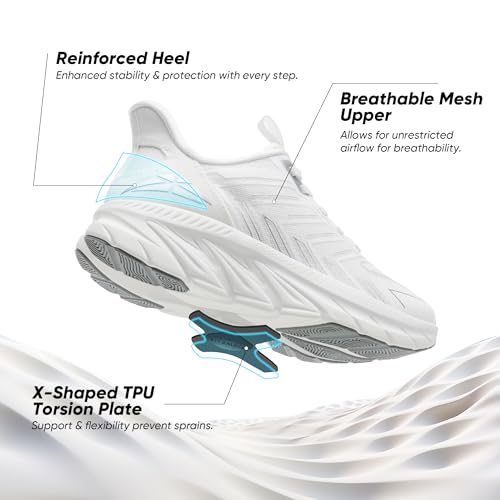 Women's Slip On Walking Shoes Running Comfortable Tennis Breathable Non Slip Athletic Gym Workout Cross Training Fashion Sneakers4