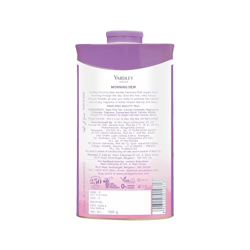 Image of Yardley London Morning Dew Perfumed Beauty Talc | For Fragrant Glow |100g
