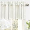 DriftAway Farmhouse Linen Lined Valance Double Layer Thermal Insulated Room Darkening Blackout Window Valances 3 Inch Rod Pocket Vertical Striped Kitchen Valance Single 52 Inch by 14 Inch Loden Green
