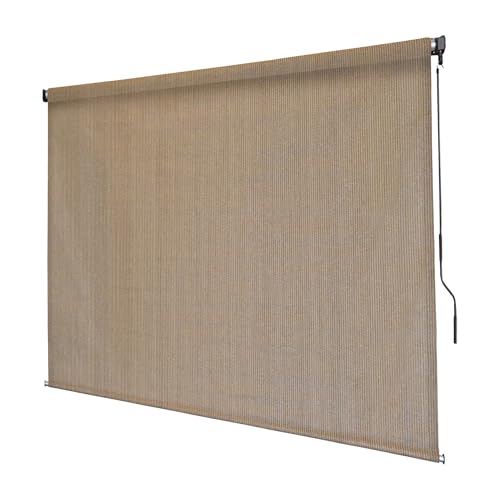 Sol Armor Outdoor Patio Roll Up Shade for Use on Exterior Porch, Patio, Window and More | High Density Polyethylene Privacy Screen Blocks 87% of UV Rays | Hardware Included | 6 ft Wide | Beachfront