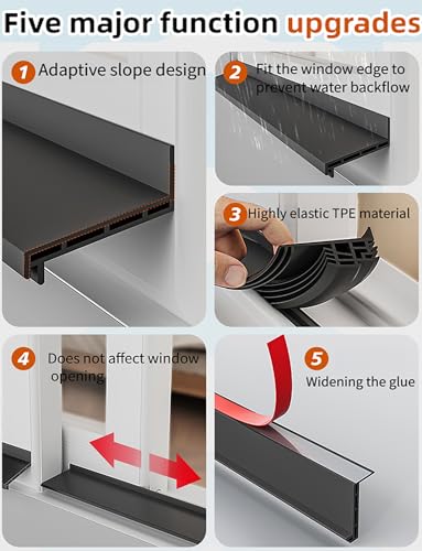 Burlete para ventanas contra filtraciones de agua: protección impermeable de 300 cm 7