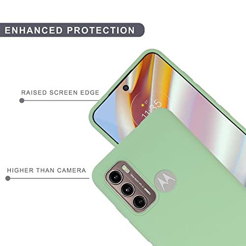 Image of SPRIG Compatible with Motorola G60 Liquid Silicone Premium Back Cover Drop Tested Shock Proof Mobile Case for Men, Women, Boys and Girls with Camera Protection (Mint Green)