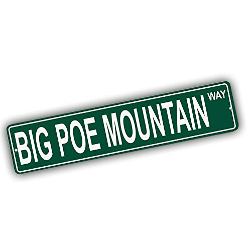 Brotherhood Aluminum Street Sign for Big Poe Mountain - Pennsylvania