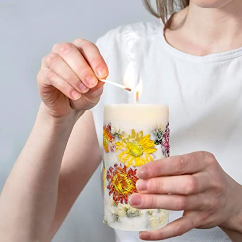 Vionami Aloha Kiwi Passionfruit Scented Candles Gift For Women - Gift-Boxed Scented Pillar Candles Set For Home Decor - Hand Poured Soy Wax Candles With Paper Core Wick And Dried Flowers #TOP4