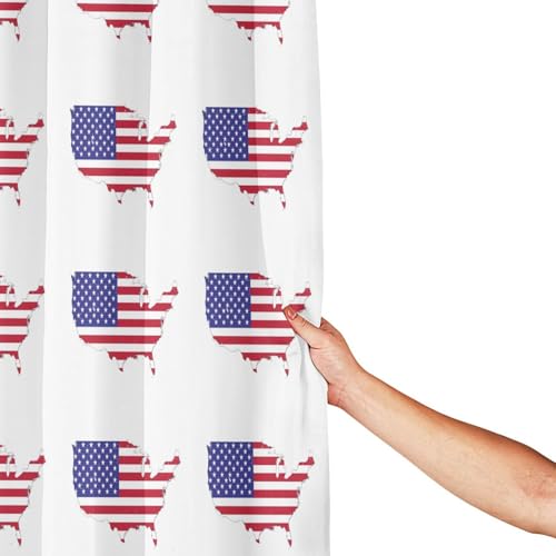 Rideau de douche polyester USA 183 cm indéchirable avec oeillets métalliques pour éviter la rouille