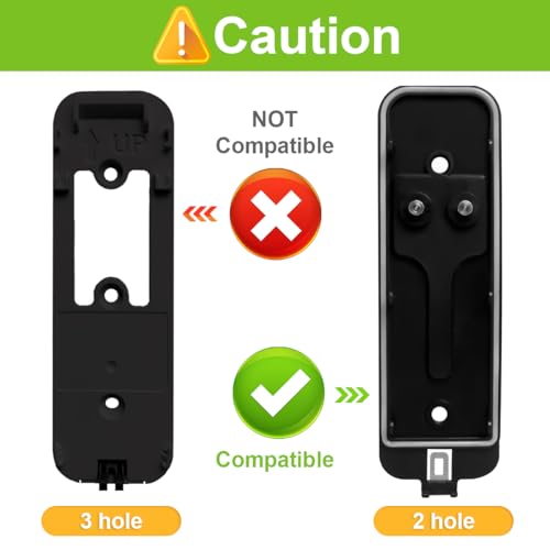 Blink Doorbell Backplate Replacement, Upgrade Blink Doorbell Camera Mount, Replacement Mounting Plate with Blink Key Tool Compitiable with Blink Doorbell (Black)