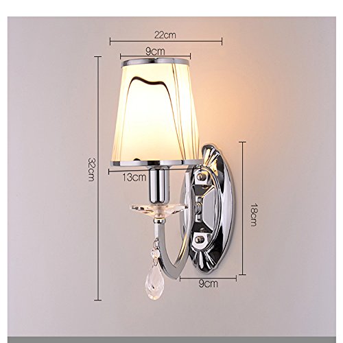 Lámpara de pared cristal moderna 5W luz auxiliar para lectura en dormitorio 7