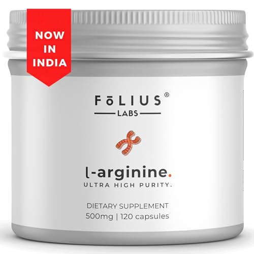 FOLIUS LABS L-Arginine Supplement - 120 Capsules