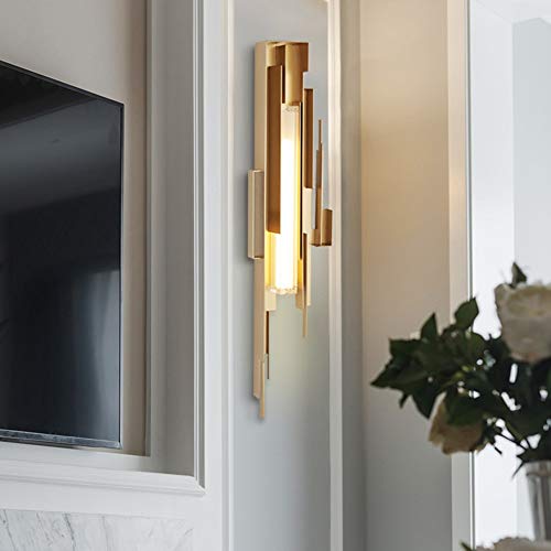Lámpara de pared para sala de estar y dormitorio moderna Golden Post de diseño