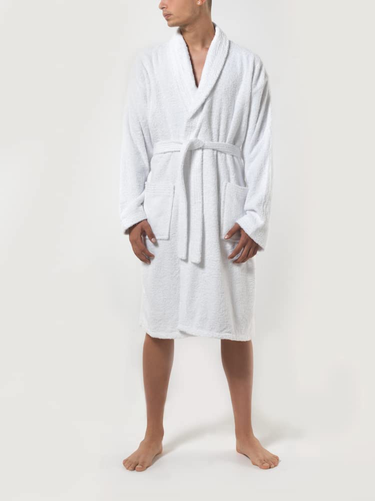 Albornoz Mujer y Hombre 100% Algodón 500 g/m² con Capucha Suave y Absorbente para Ducha Spa Piscina