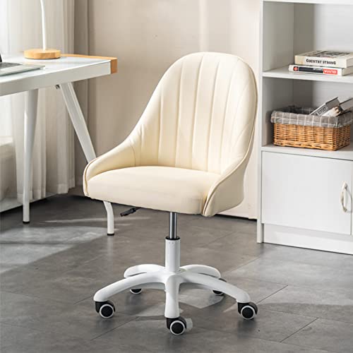 Chaise de bureau ergonomique pour soulager le dos avec assise réglable compacte blanche