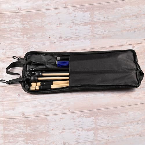 Set portátil de percusión que incluye baquetas, cepillos, mazas, varillas de madera y bolsa Oxford miniatura 3
