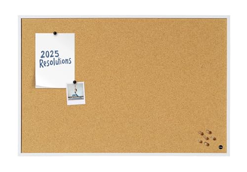 Bi-Office New Basic - Tablero de corcho, 885 x 585 mm, color blanco