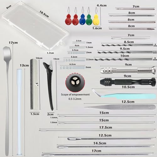 Image of 37PCS Candle Making Tools Set Adjustable Punch Needle Long Silicone Mold Needle Drill Candle Wick Hole Drill Steel Sticks to Make Holes in Candles Soap,Mold Punch Wicking Needle Tools Inserting Tool