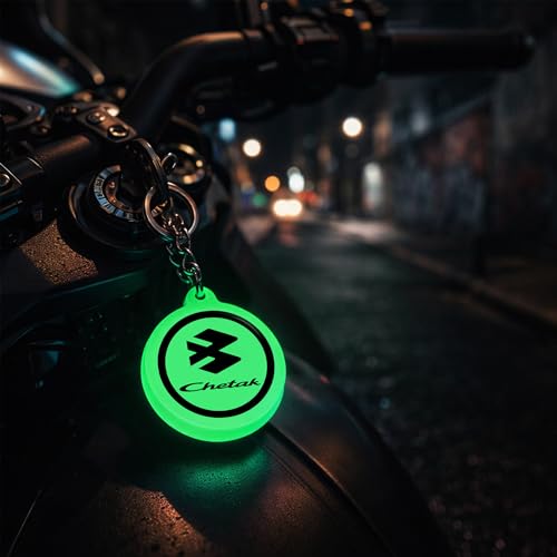 Image of Mi Glow Store Glow in Dark Keychain for Bike Men | Gift for Man | Bike Accessories | Charges in Light Glows in Dark | Key chain for Bike