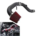VVORHSBELL Kaltlufteinlass, kompatibel mit Subaru Impreza WRX STI 2.0L 2.5L Turbo Performance Aluminium Induktionsset mit Rotfilter