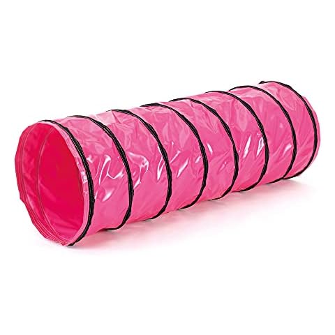Naylor Specialist Plastics Pink Children's Activity Tunnel - 480mm diameter wide, 1.5m Length, Strong and Flame Retardant Pop Up Play Tunnel, Indoor or outdoor kids Portable Play Tunnel Cover