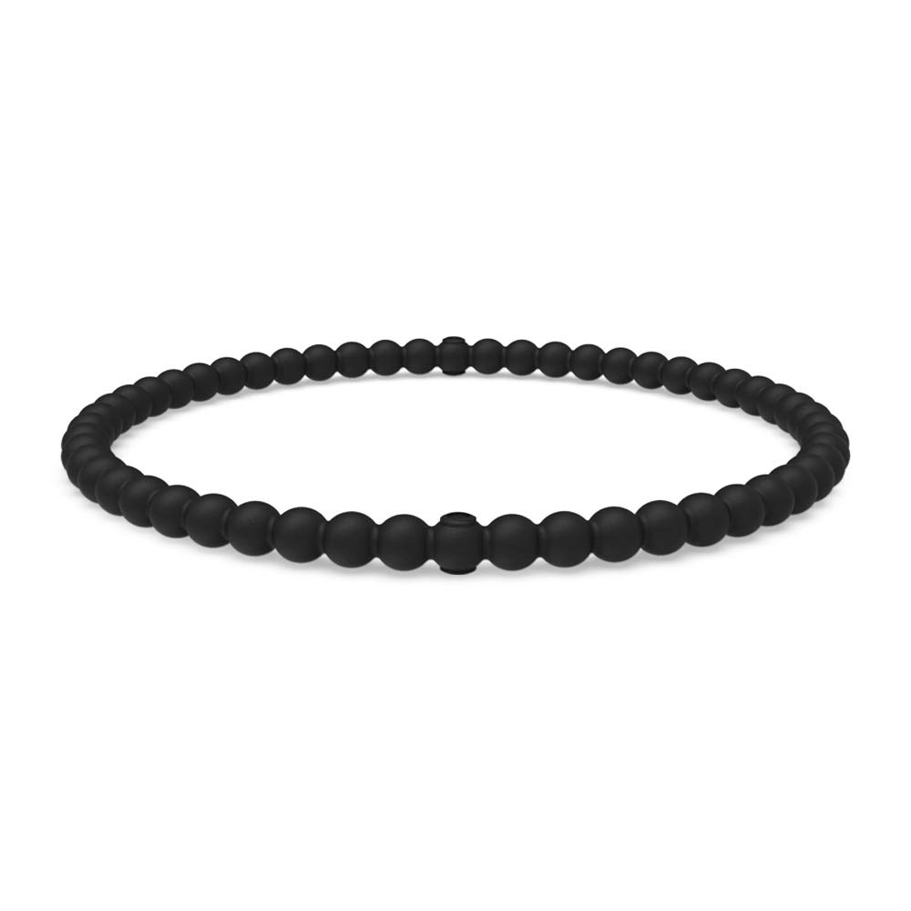 Enso Silicone Bracelet – Beaded Stackable Bracelet - Hypoallergenic Rubber Wristband – Comfortable Flexible Band for Active Lifestyle - Medical Grade Silicone