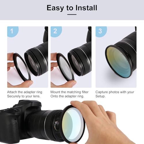 Camkix Anillo Adaptador Step-Up de 67 mm a 82 mm (2 piezas) – Para filtros ND, CPL y UV – Accesorio para lentes de cámara miniatura 7