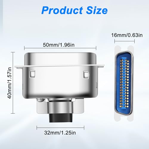 MEIRIYFA CN36 conector macho 36 pines IDC adaptador miniatura 3