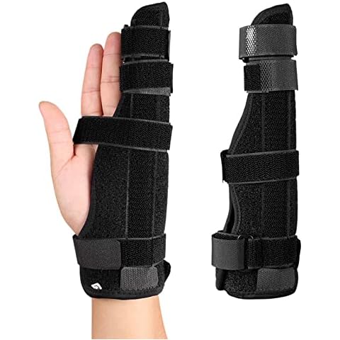 Lvjkes Finger Splints,Adjustable Finger Support to Joint Pain Relief Sport Injuries Recovery,Suitable for Broken,Strained,Sprained,Swollen Fingers,Arthritis or Tendinitis Cover