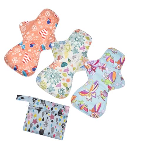 NUSITOU Compresas Menstruales Reutilizables Talla L de Fibra de Bambú Activada, 6 Unidades Mixtas Lavables para Cuidado Postparto, Toallas Sanitarias Ecológicas y Cómodas Color Aleatorio