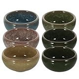 CIYODO Cuenco de Cerámica para Mezclar Aceites Esenciales, 6 Piezas Multicolor, Compacto y Estable, Adecuado para Salón de Belleza, Spa Tailandés y Uso Doméstico