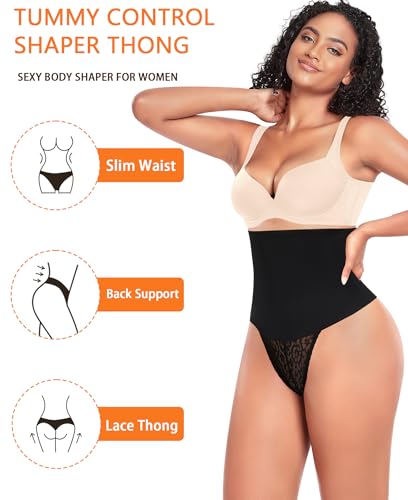 Image of Womens Thong Shapewear Mid to High Waisted Shaper Thong WN0017