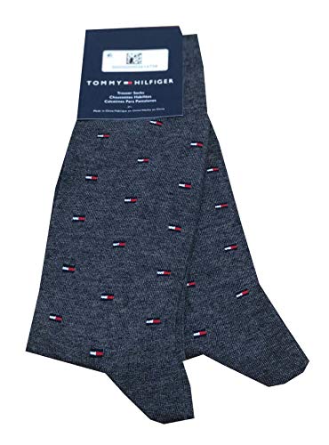 Tommy Hilfiger Mens Multi Logo Dress Trouser Socks (One size, Grey)