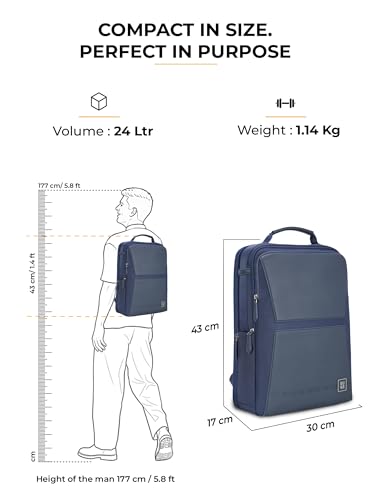 Image of EUME Premium 15.6 in Laptop bags for Men & Women Office Use | Stylish Backpack Bag | Spacious Backpack for Travelling | 24L Omega