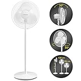TROTEC TVE 23 S Standventilator 3 Geschwindigkeitsstufen 80°-Oszillation 50 Watt Leistung leise höhenverstellbar