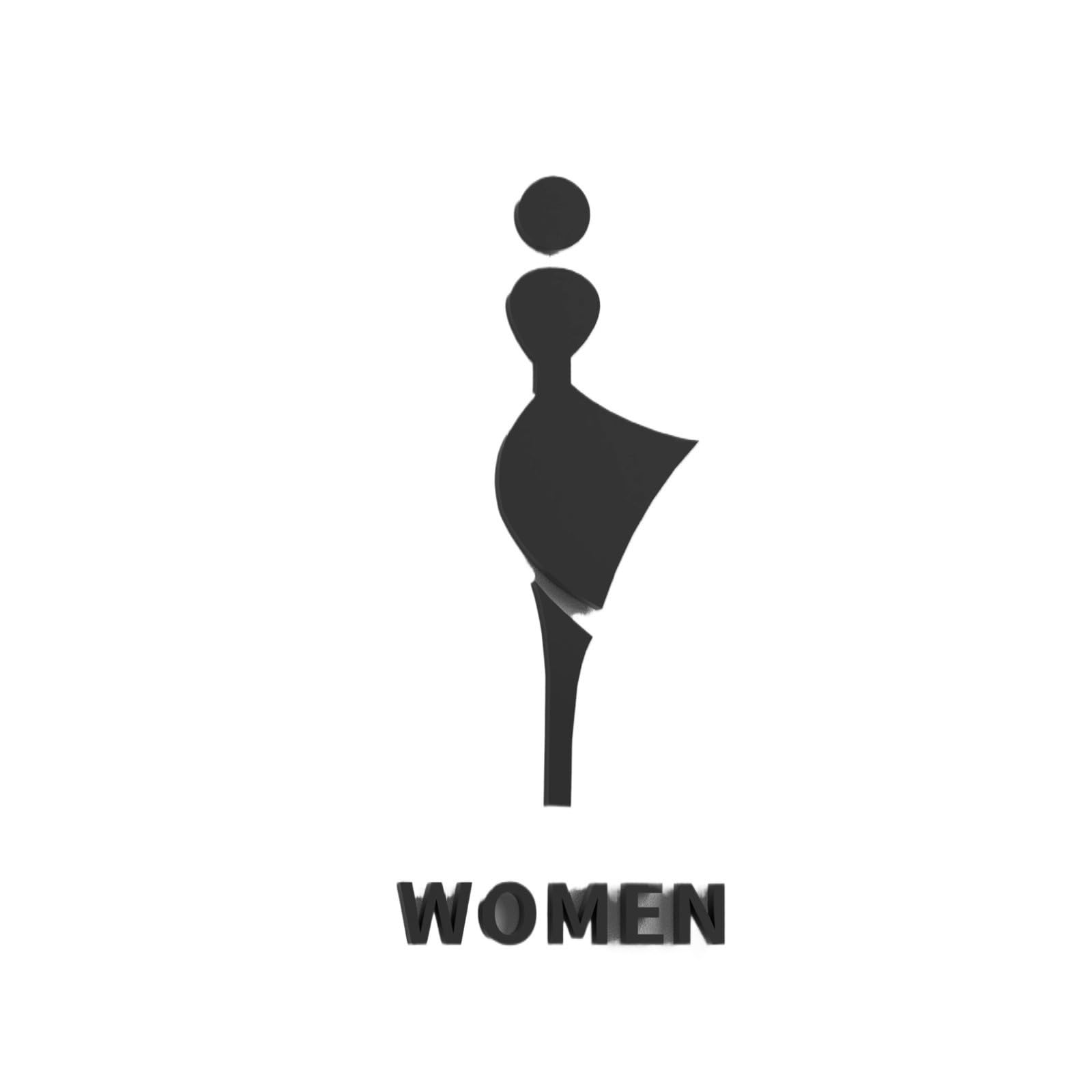 cartel baño Letrero de baño for hombres y mujeres.