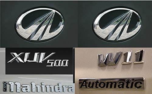 Image of Genuine Car Badge Emblem Monogram Logo Decals wrap Sticker Symbol 3D Kit-9 Compatible with XUV500 XUV 500