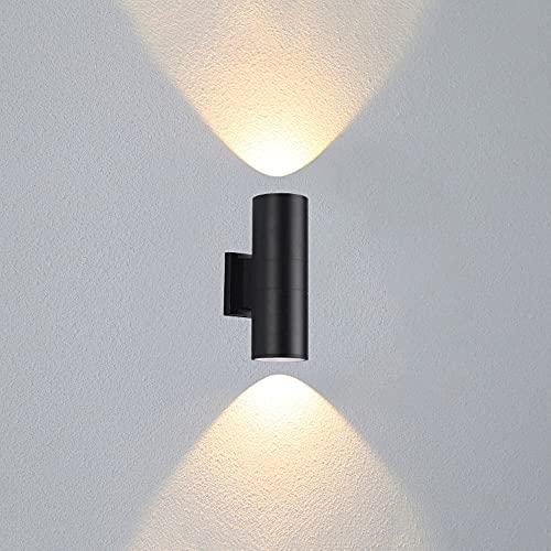 ǂ̏Ɩ, ~`̉O㉺Cg_uwbh邢fUCEH[vEH[Cg3000kpeBICg IP65hƉJv[t̕ǂsconce,Wall Lighting (Size : Large)