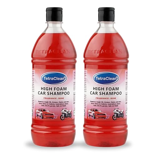 Image of Tetraclean High Foam Car Shampoo Car Washing Liquid- Rose Scented | For Home & Commercial Use, (2 L)