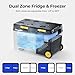 BougeRV 12 Volt Car Refrigerator, CRD2 43 Quart Portable Fridge Freezer with APP Control, -4℉ to 68℉ Dual Zone Compressor Electric Cooler 12/24V DC, 110~240V AC for Overlanding, Camping, RV, Truck