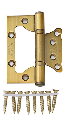 Door Hinges - Easy to Install，Available in Multiple Colors，4" x 3" inch 304 Stainless Steel Interior Hinges for Doors (Pack of 2) (Copper)