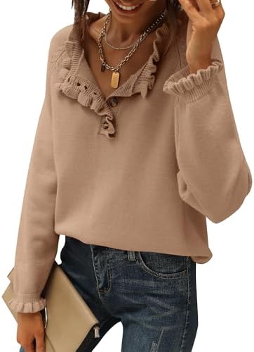 BTFBM Womens Sweaters Fall Winter Clothes 2025 Long Sleeve Button...