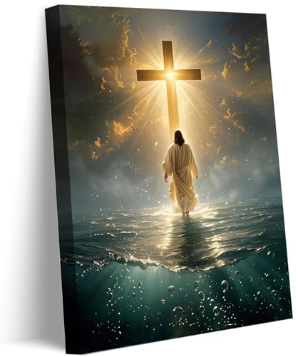 Recopilación de Impresiones sobre lonas disponible en línea para comprar. 49 Jesús Walking On Water lona decorativo para pared, arte de pared de Jesucristo, cuadro de cruz cristiana, impresión para sala de estar, recámara, sala de oración, decoración...
