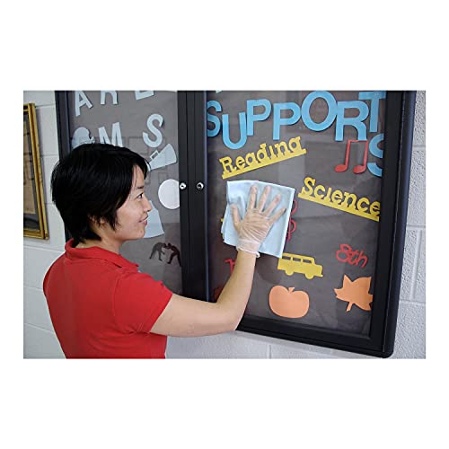 Rubbermaid Commercial Q630 Reusable Cleaning Cloths, Microfiber, 16 X 16, Blue, 12/Carton #TOP4